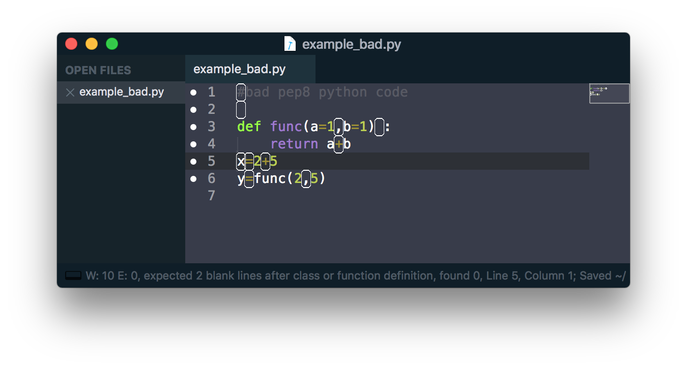bad pep8 example