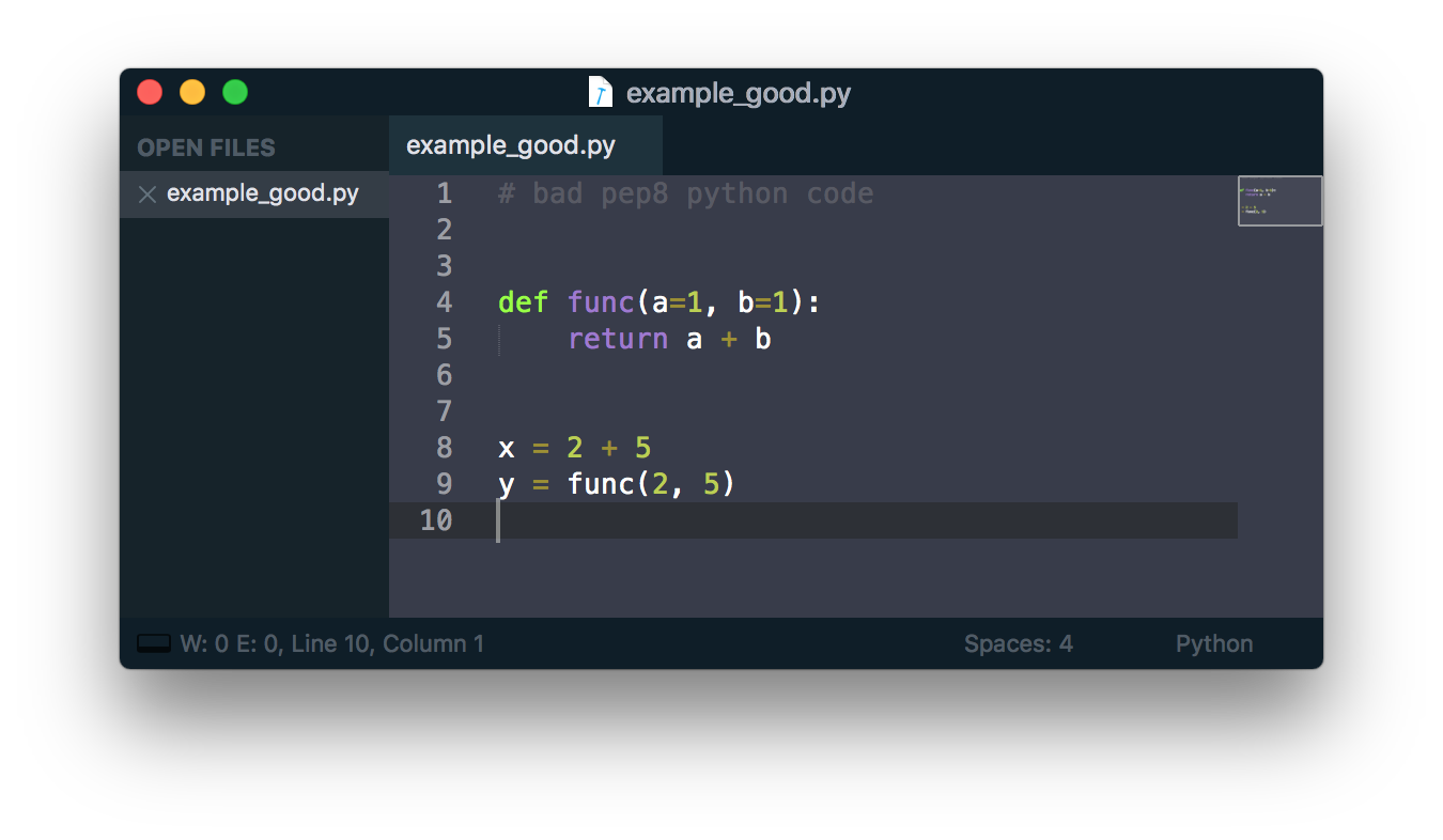 good pep8 example